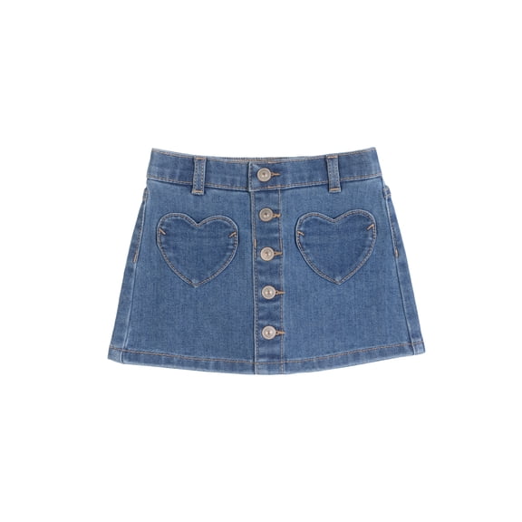 Wonder Nation Toddler Girl Denim Skort, Sizes 12M-5T