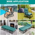 thumbnail image 5 of MOPHOTO Patio Lounge Chairs,Portable Folding Lounge Chair, Patio Chaise Lounges,Adults Reclining Folding Chaise with Pillow,Camping Cot for Camping, Pool, Beach, Patio, 5 of 10