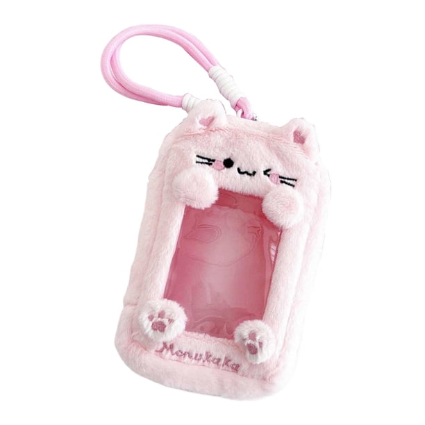 Bolsa de exhibición de figuras coleccionables, encantador organizador portátil colgante para coleccionistas Rosa