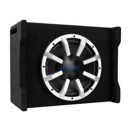 Jensen J10ASB 10" Subwoofer in Multi-Mounting Enclosure w/ Built-in Powered Amplifier, 14 lbs., New