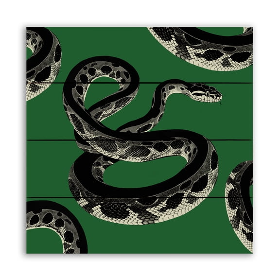 Creative Products Emerald Green Snake 12x12 Pallet Wood Wall Art