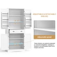 thumbnail image 4 of Richya 71" Tall Kitchen Food Pantry Cabinet with Drawer and Adjustable Shelves,Kitchen Hutch,Modern Buffet Cabinet,Cupboard for Dining Room,White, 4 of 7