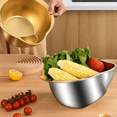 thumbnail image 2 of Rice Washer Strainer Bowl Stainless Steel Washing Colander Fruit and Vegetable Kitchen Tool A, 2 of 9
