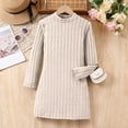 thumbnail image 6 of Tdoqot Girls Ribbed Shirt Dresses- Long Sleeve Casual Soft Knit Fall Midi Dresses Beige Size 12, 6 of 8
