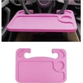 thumbnail image 1 of 2 en 1 para volante de coche, bandeja de volante automática con gancho para alimentos y portátiles, mesa multifuncional para ruedas de vehículo con ranura para bolígrafo, accesorios de viaje, 1 of 1