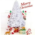 thumbnail image 3 of Noble 4/5/6/7ft White Christmas Tree With Lights Bushy Xmas Tree With Metal Stand, 3 of 14
