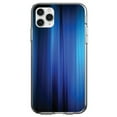 thumbnail image 1 of DistinctInk Clear Shockproof Hybrid Case for iPhone 11 Pro (5.8" Screen) - TPU Bumper, Acrylic Back, Tempered Glass Screen Protector - Bright Blue Curtain, 1 of 2