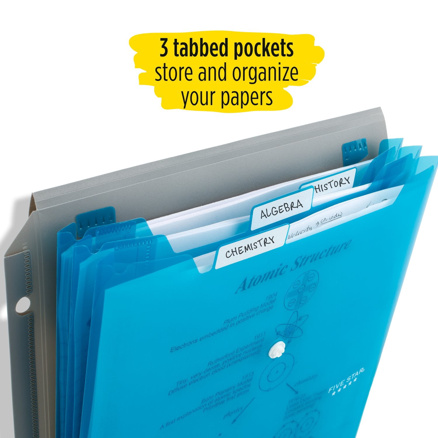 Five Star® 3 Tab Divider Envelope, Blue