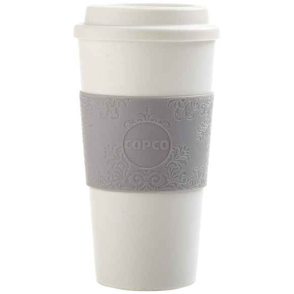 Copco Acadia Plastic Coffee Mug 16 Oz, Damask Grey