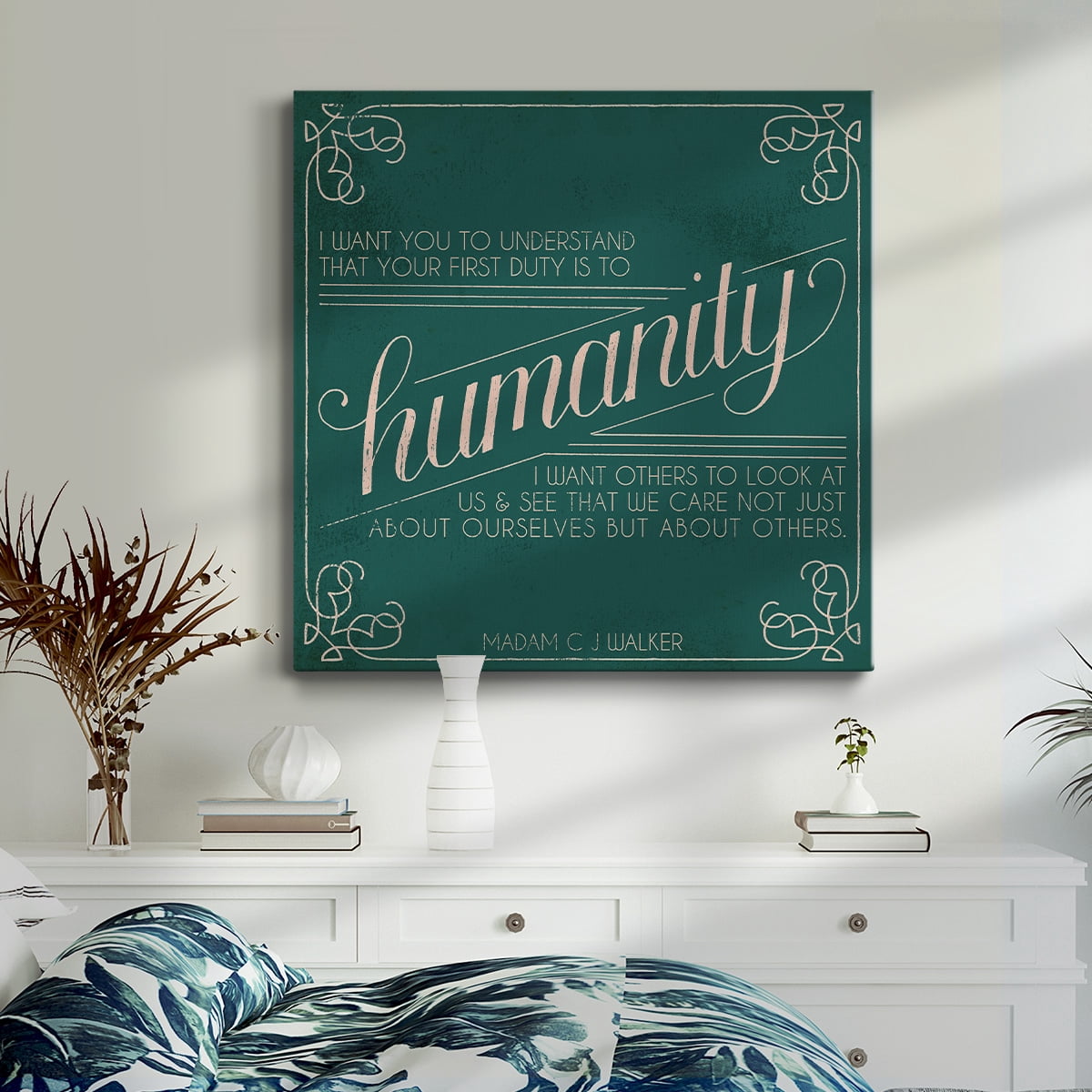 Wexford Home Madam Walker Quote I-Premium Gallery Wrapped Canvas, 24" x 24" - Ready to Hang