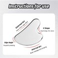 thumbnail image 3 of Herramientas faciales Gua Sha TelKeen de acero inoxidable antienvejecimiento, 3 of 7