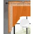thumbnail image 3 of Burnt Orange Geometric Kitchen Swag Valances for Windows, Country Greece Key Art Swag Valances Curtains for Living Room, Rod Pocket Window Treatments for Bathroom, Bedroom, Cafe, 56"x36", 3 of 6
