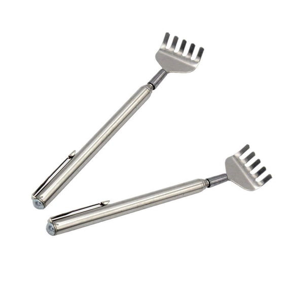 2 Pack Telescoping Back Scratcher - Extendable Back Scratchers - Metal Telescopic Backscratcher Eliminating Back Itching