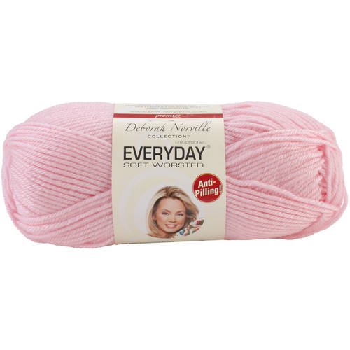 Premier Yarns Solid Deborah Norville Everyday Soft Worsted, Baby Pink MultiColored Walmart