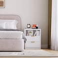 thumbnail image 2 of Bedside Table Nightstand with Bedside Storage, Bedroom Side Table and Organizer, Functional and Fluted Nightstand, for Bedroom, Living Room, Home Office, 2 of 9