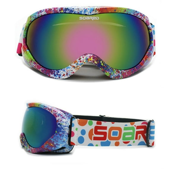 TIMIFIS Ski Goggles, Snowboard Goggles - Anti-Fog, 100% UV Protection, Double-Layer Spherical Lenses for Adult & Kids Christmas Gifts