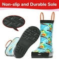 thumbnail image 7 of Landchief Toddler Rain Boots, Kids Rain Boots Waterproof Rubber Boots for Girls and Boys with Fun Patterns and Easy-On Handles, Size 3, Skateboard Croc, 7 of 7