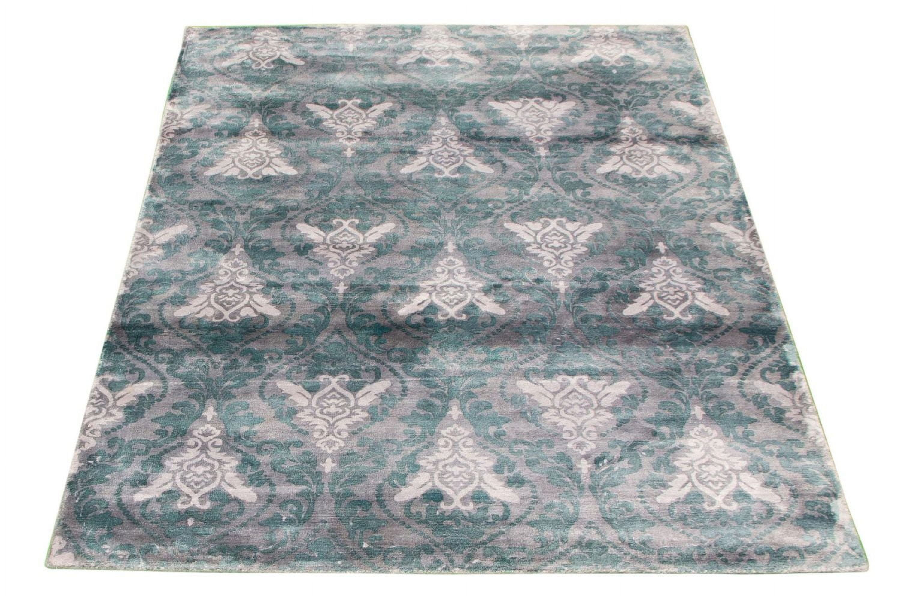 ECARPETGALLERY 5'0" x 8'0"  Transitional Galleria Hand Loomed Area Rug for Living Room, Dining Room and Bedroom in Grey