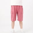 thumbnail image 4 of Ruyang Boys Active Jogger Shorts Elastic Waistband Pull on Shorts Summer Quick Dry Basketball Shorts with Pockets 4-11 Years, 4 of 7