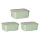 thumbnail image 1 of Contenedores de almacenamiento Bearachild para alimentos no tóxicos Envase de plástico sin BPA Verde 3 piezas, 1 of 6