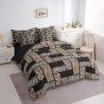 thumbnail image 4 of Manfei Wheat Buffalo Plaid 7 Pieces Bedding Comforter Set, Fashion Leopard Print Full Bedding Set, Romantic Cheetah Animal Reversible Fitted Sheet Flat Sheet, Luxury Bedroom Decor, 4 of 8