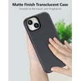 thumbnail image 3 of Case Compatible with iPhone 15 (6.1-inch) Matte Translucent Phone Case for Men, Women, Girls, Thin Back Cover, Black, 3 of 14