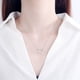 thumbnail image 4 of Collar con colgante de cadena 16 con circonita cúbica y 2 extensores para mujer, 4 of 5