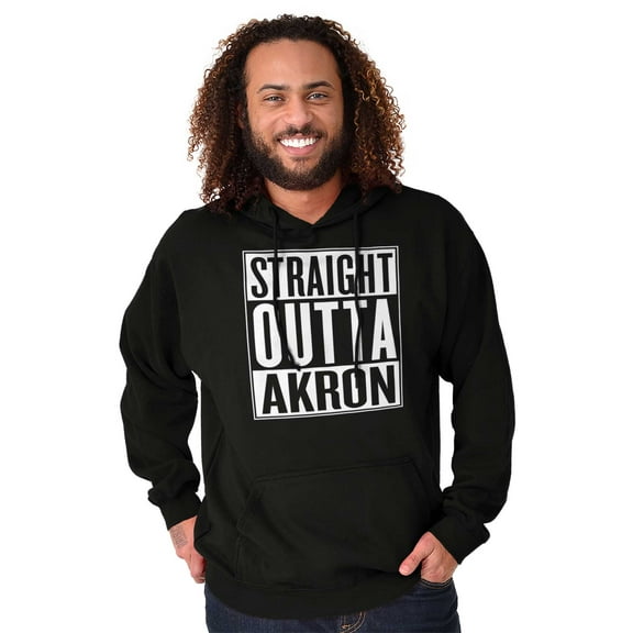 HOMETOWN & TOURIST Hoodies Sweat Shirts Sweatshirts Straight Outta Akron Ohio Souvenir Gift