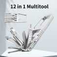 thumbnail image 3 of 12 in 1 Multitool Cross Slot Hex Star Screwdriver Bit Box Bottle Opener Card Remover Stainless Steel Folding Multi Tool, 3 of 5