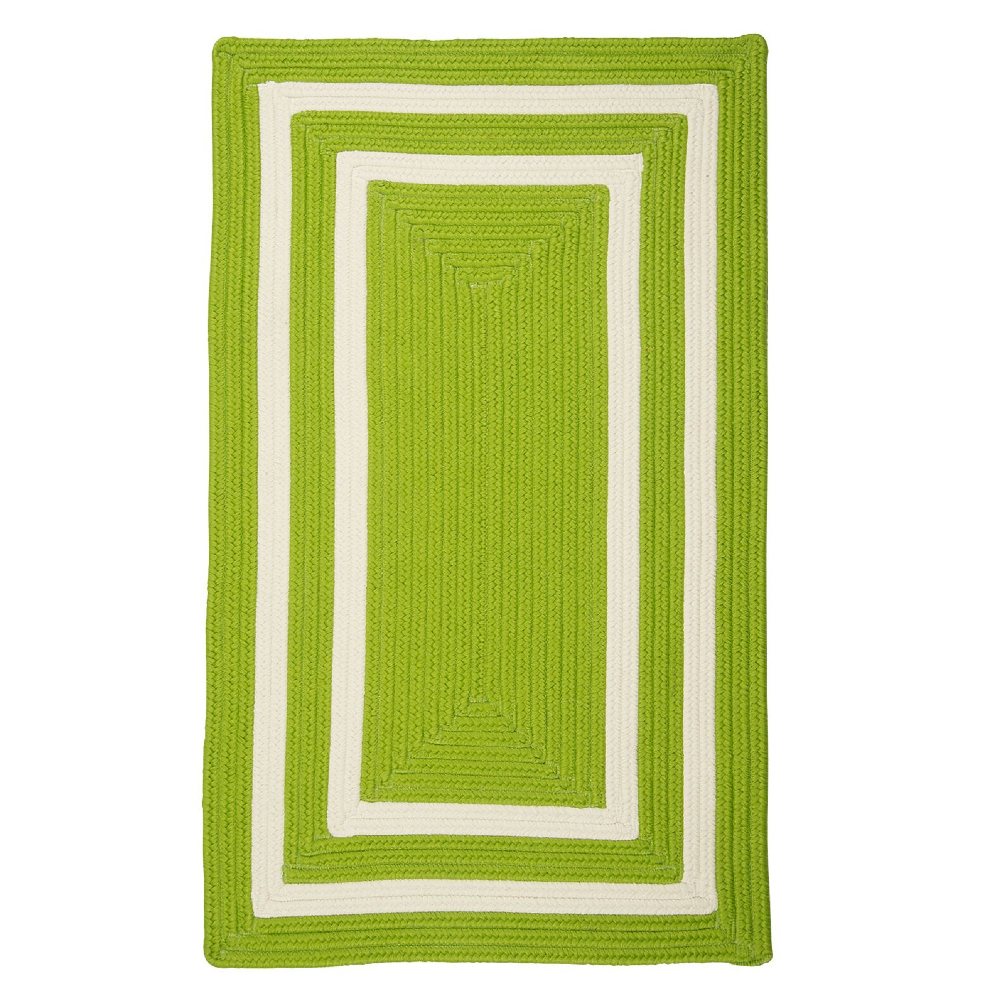 Colonial Mills 9' Lime Green Square Modern Braided Area Throw Rug