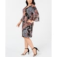 thumbnail image 3 of Connected Apparel Women's Paisley Print Fit & Flare Dress Black Size Petite Small, 3 of 4