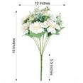 thumbnail image 3 of Efavormart 2 Pack | 19" Ivory & Blue Artificial Dahlia Silk Flower Bouquet Bushes, 3 of 11