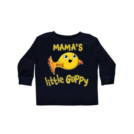 

Inktastic Mama s Little Guppy- cute yellow fish Gift Toddler Boy or Toddler Girl Long Sleeve T-Shirt