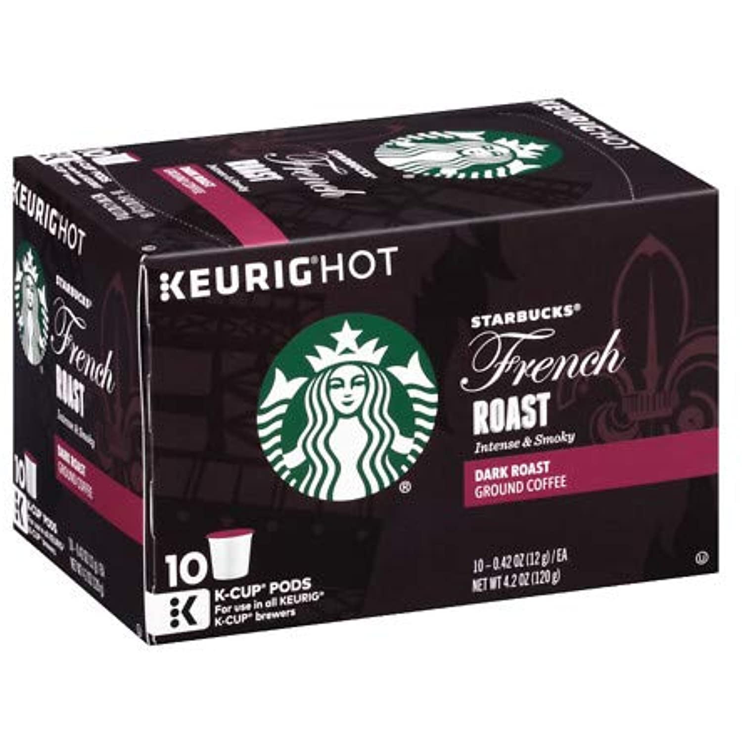 Starbucks French Roast Roast Coffee KCup Pods (Pack Of 2)