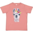 thumbnail image 3 of Inktastic Cute Llama with Flower Boys or Girls Toddler T-Shirt, 3 of 5