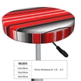 thumbnail image 4 of Hirioo Red Black and White Serape Blanket Stripes for Round Bar Stool Seat Covers Washable Stool Cushion Slipcover Elastic Bar Chair Covers for 12-14 Inch Chair-13 inch, 4 of 7