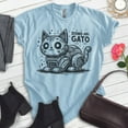 thumbnail image 2 of Domo Arigato Cat T-shirt, Unisex Women's Men's Shirt, Cat Robot Kitten Kitty Roboto Cute Japanese, Heather Light Blue, XX-Large, 2 of 6