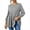 Gray Plus Size Shirts, variant on Plus Size Waffle Knit Shirts for Women Casual Solid Color Long Sleeve Flowy Pullover Tops ,S-3XL
