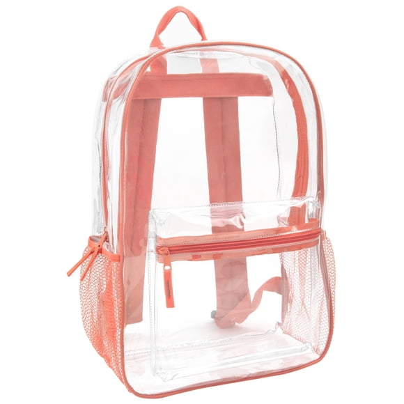 Mochila Trail maker de PVC transparente transparente para niños Coral