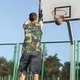 thumbnail image 5 of Sikiie Cartoon Dinosaurs Basketball Jersey Reversible Men's Mesh Athletic Sports Shirts Training Practice S-4XLX-Large, 5 of 6