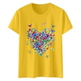 thumbnail image 4 of TINZ T-Shirt Décontracté à Col Rond à Manches Courtes Imprimé pour Femme Hauts d'Exercice T-Shirts à Manches Courtes pour Femme T-Shirts de Tennis Femme Chemise pour Femme T-Shirts à Manches Courtes en Spandex pour Femme T-Shirt Femme Été, 4 of 4