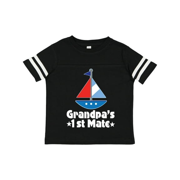 Inktastic Grandpas First Mate Nautical Sailboat Boys Toddler T-Shirt