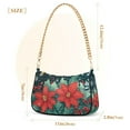 thumbnail image 3 of FORMRS Womens Shoulder Bag with Chain Strap Clutch Purse Cute Tote Handbag, Christmas Poinsettia, 3 of 7