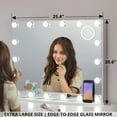thumbnail image 4 of Luxfurni 25''x21'' Vanity Mirror with Lights Large Hollywood Makeup Mirror Tabletop & Wall Mounted White, 4 of 12