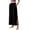 Black, variant on Womens Wide Leg Casual Palazzo Pants Drawstring Elastic Waist Loose Fit Solid Color Trousers with Pockets and Bottom Split Comfy Breathable Simple Everyday Wear Khaki M