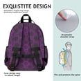 thumbnail image 5 of Purple Gothic Floral Pattern Backpack for School,Cute School Bag,Schoolbag with Adjustable Shoulder Straps & Padded Back,15.25"x11.5"x5.25", 5 of 5