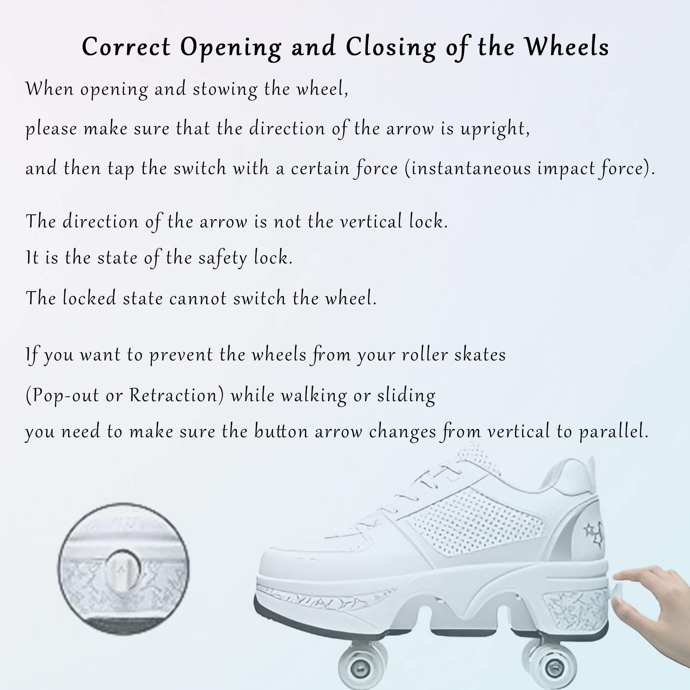 Roller Skate Shoes - Sneakers - Roller Shoes 2-in-1 Suitable for Outdoor Sports Skating Invisible Roller The Best Choice Building Confidence Style - Walmart.com