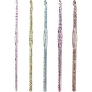 Simplicity Boye Acrylic Glitter Crochet Hook Set, Sizes G-K Multicolor