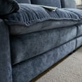 thumbnail image 6 of Zimtown Sectional Sofa with Ottoman, L Shaped Convertible Couch with Removable Chaise Chenille Fabric Sofa Set for 6-8 Persons Living Room Furniture Gray-Blue, 6 of 10