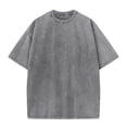 thumbnail image 4 of Hip Hop Streetwear Men 100% Cotton T-shirts Harajuku Multicolors Oversized Washed T-shirt Unisex Summer Retro Short Sleeve Tees, 4 of 10